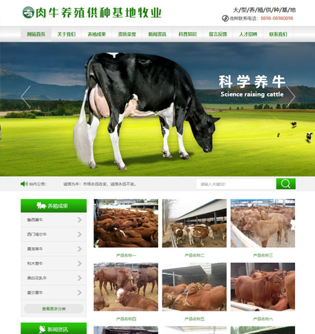 肉牛养殖供应基地网站案例