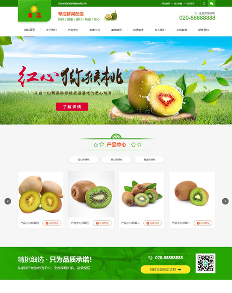 蔬菜果蔬鲜果配送类网站案例
