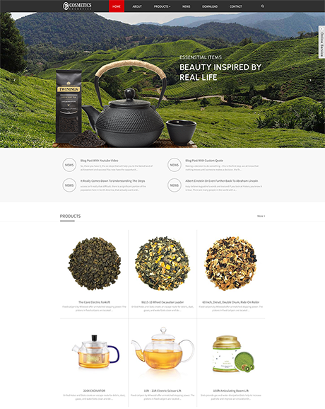 响应式茶叶茶具外贸企业网站案例