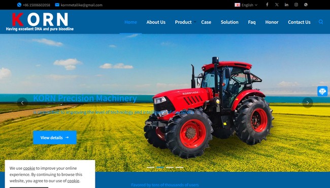 China Farm Tractor 农业机械拖拉机设备网站案例